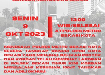 Barisan Mahasiswa Bekasi Desak Polres Periksa Oknum Anggota DPRD