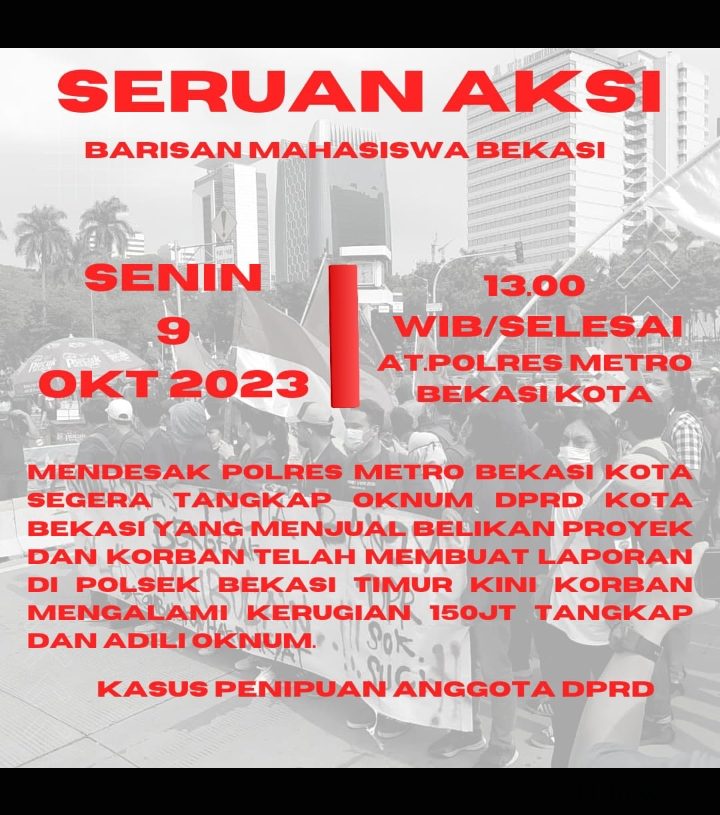 Barisan Mahasiswa Bekasi Desak Polres Periksa Oknum Anggota DPRD