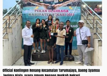 Tarumajaya Juara Umum Renang Porkab Bekasi