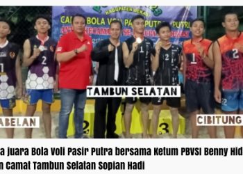 Tambun Selatan Juara Umum Bola Voli Porkab Bekasi 2023