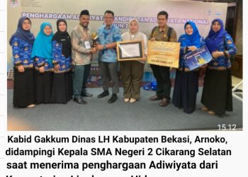 Kabupaten Bekasi Raih Penghargaan Adiwiyata Tingkat Nasional