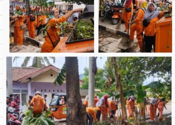 UPTD V Dinas Kebersihan Kabupaten Bekasi Gerebek Sampah di Areal KPU