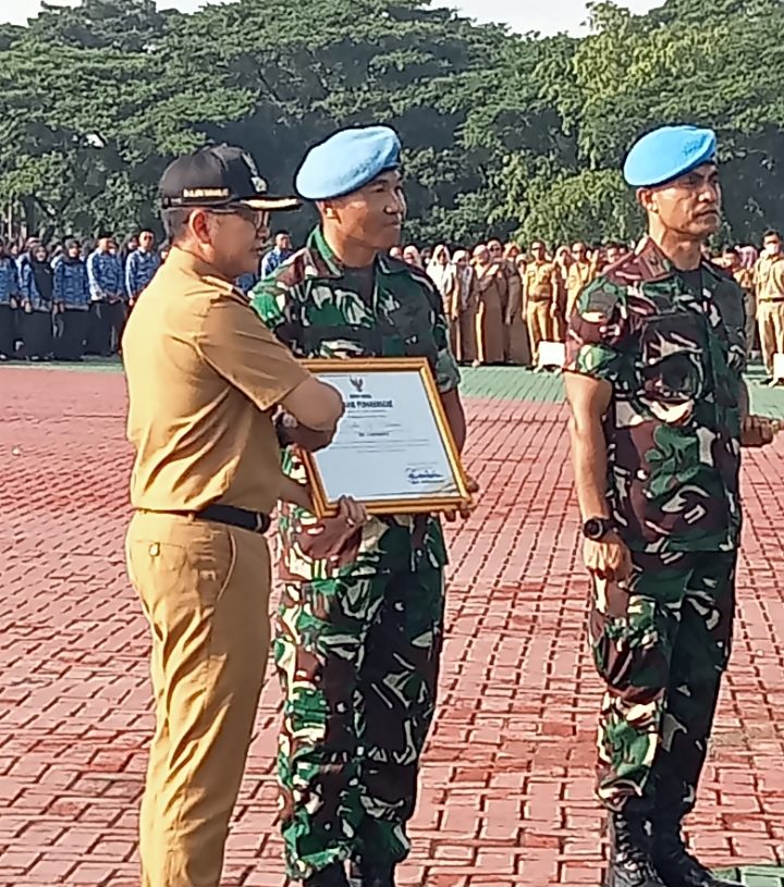 Gagalkan Upaya Begal Motor, Kapten Inf Muhammad Dapat Penghargaan dari Pj Bupati Bekasi