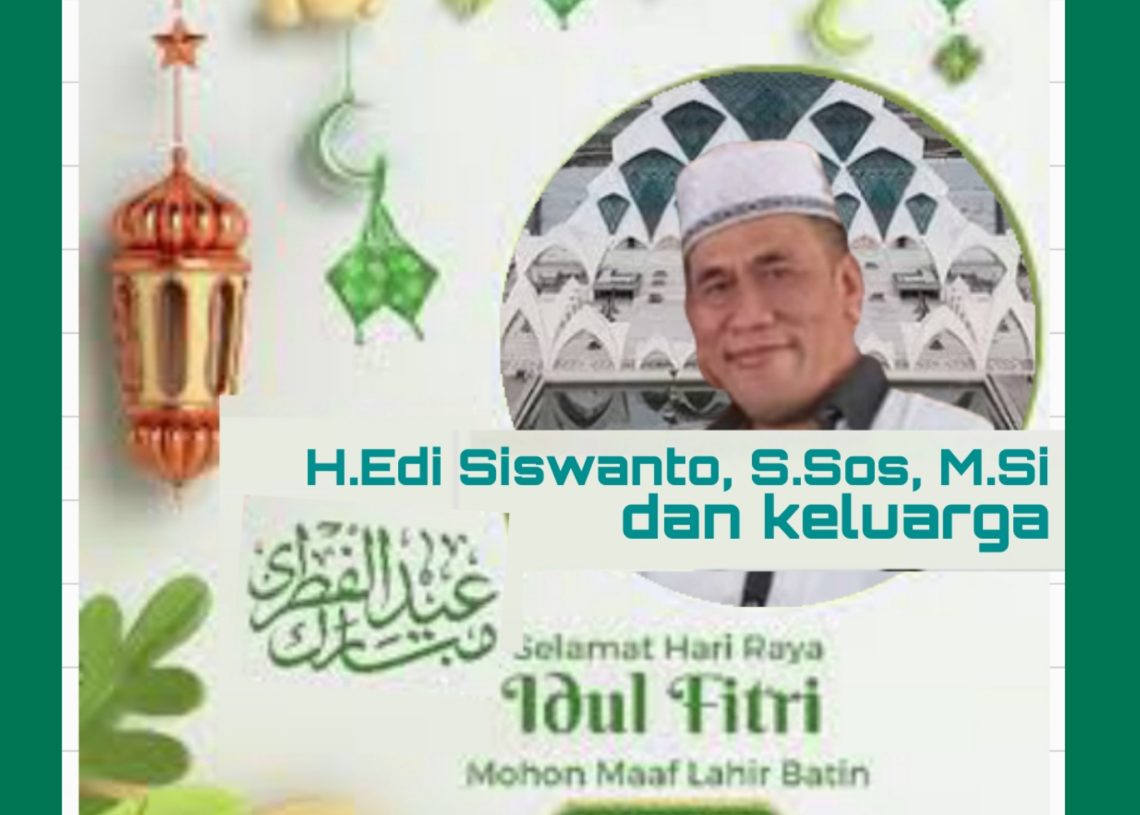Edi Siswanto (Ketua DKM Darusallam Mekarsari, Tambun Selatan) Mengucapkan: Selamat Hari Raya Idul Fitri 1445 H