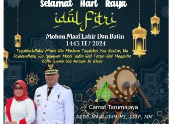 Segenap Jajaran Pemerintah Kecamatan Tarumajaya Mengucapkan : Selamat Hari Raya Idul Fitri 1445 H