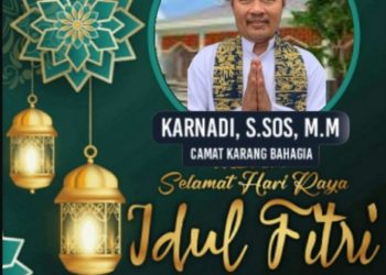 Segenap Jajaran Pemerintah Kecamatan Karang Bahagia Mengucapkan : Selamat Hari Raya Idul Fitri 1445 H