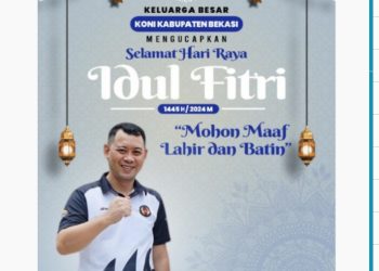 KONI Kabupaten Bekasi Beserta Jajarannya Mengucapkan: Selamat Hari Raya Idul Fitri 1445 H