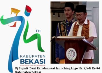 Pj Bupati Dani Ramdan Launching Logo Resmi HUT Ke-74 Kabupaten Bekasi