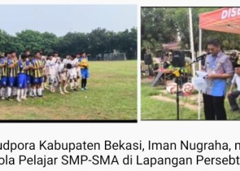 Disbudpora Kabupaten Bekasi Gelar Liga Sepakbola Pelajar