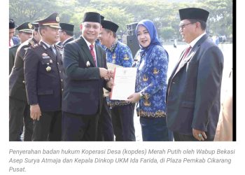 Kabupaten Bekasi Menjadi Daerah Pertama Yang Desa dan Kelurahannya Telah Membentuk Koperasi Merah Putih