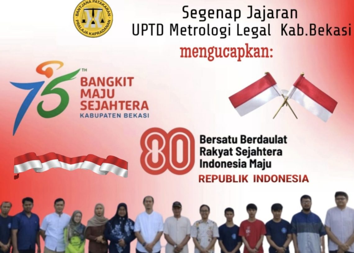 Segenap Jajaran UPT Metrologi Legal Kabupaten Bekasi Mengucapkan: