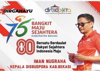 Kepala Disbudpora Kabupaten Bekasi Iman Nugraha Mengucapkan :