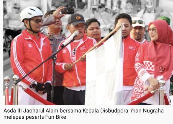 Fun Bike HUT Kabupaten Bekasi dan RI Diikuti Ribuan Peserta