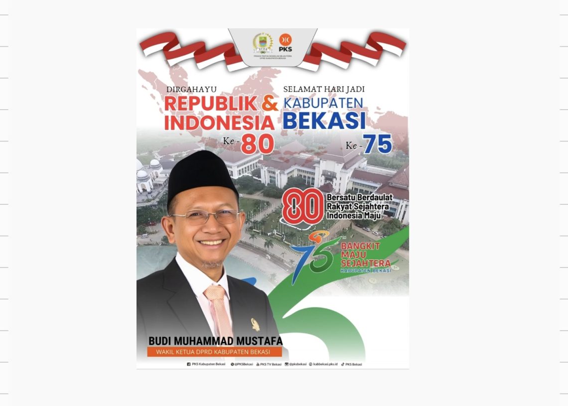 Wakil Ketua DPRD Kabupaten Bekasi Budi Muhammad Mustafa Mengucapkan :