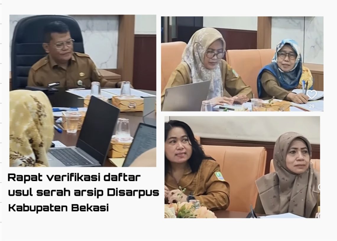 Disarpus Kabupaten Bekasi Gelar Rapat Verifikasi Usul Alih  Serah Arsip