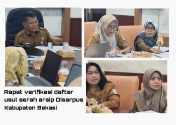 Disarpus Kabupaten Bekasi Gelar Rapat Verifikasi Usul Alih  Serah Arsip