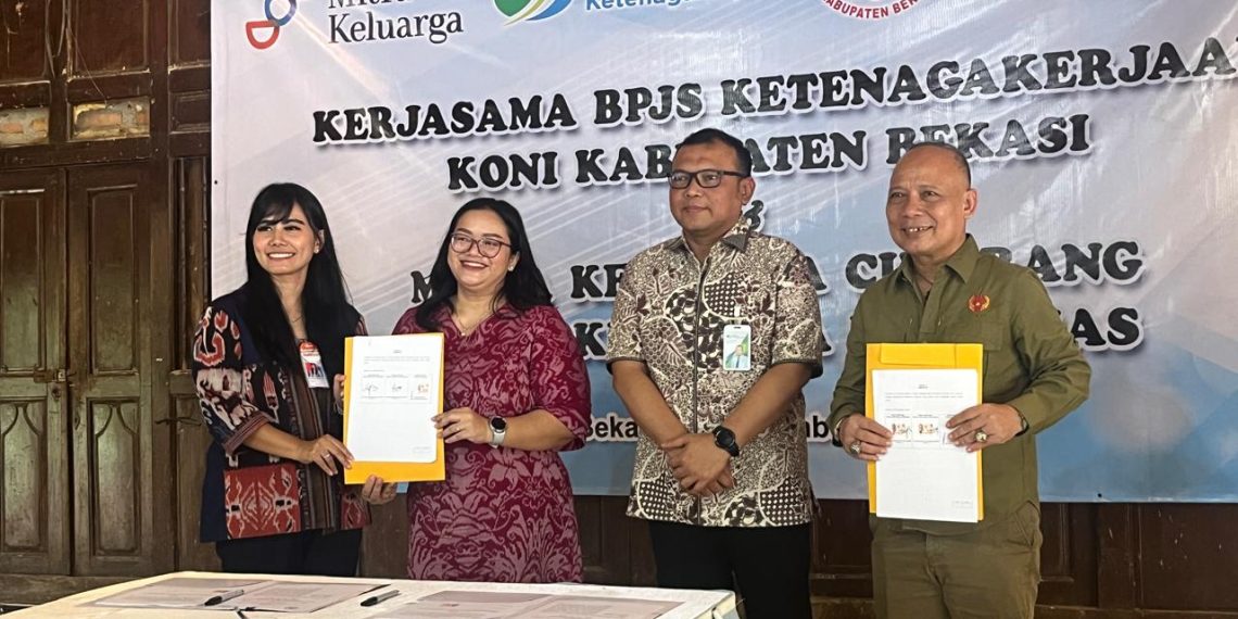 KONI Kabupaten Bekasi dan BPJS TK Bikin MoU Kerjasama Penanganan Medis