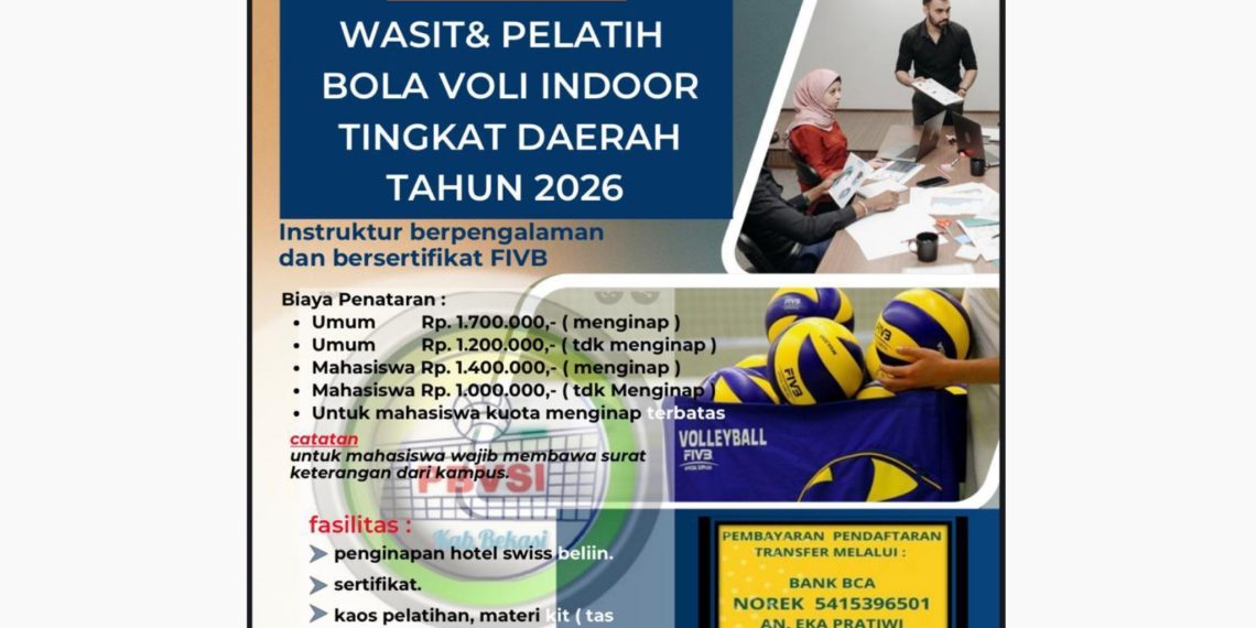 PBVSI Gelar Penataran Wasit dan Pelatih Daerah Bolavoli