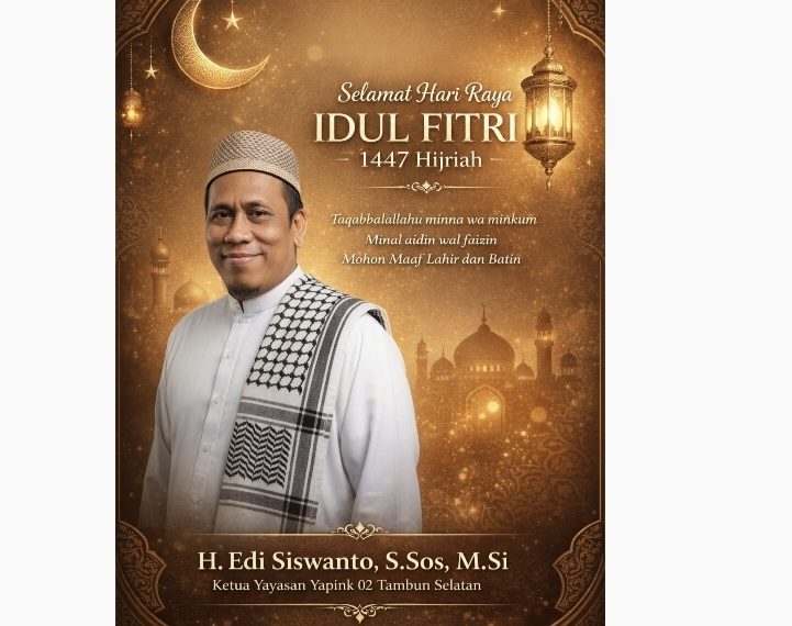 Segenap Jajaran Pengurus Yapink 02 Tambun Selatan Mengucapkan: Selamat Hari Raya Idul Fitri 1447 H