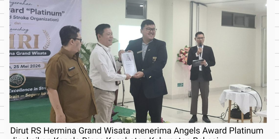 RS Hermina Grand Wisata Raih Angels Award Platinum dari World Stroke Organization